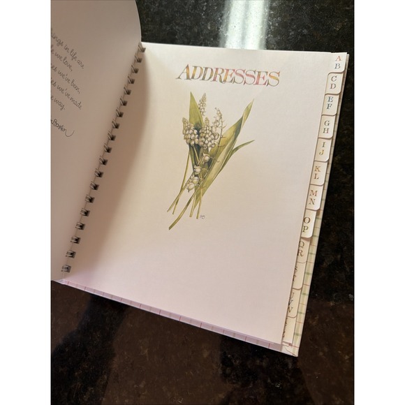 Marjolein Bastin Nature's Sketchbook Hallmark Address Birthday Book  9"x10" VTG. - Picture 6 of 8